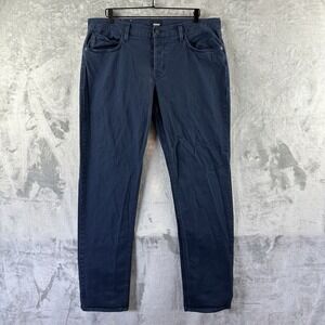 Hudson Jeans Men's 38 Navy Denim Blake Slim Straight Button Fly